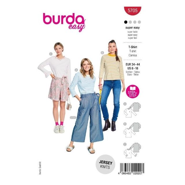 Patron Burda 5705 T-shirt