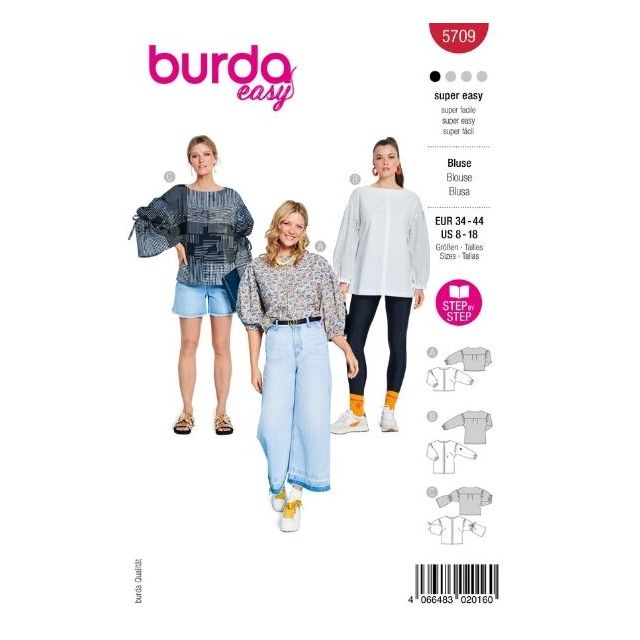 Patron Burda 5709 Blouse
