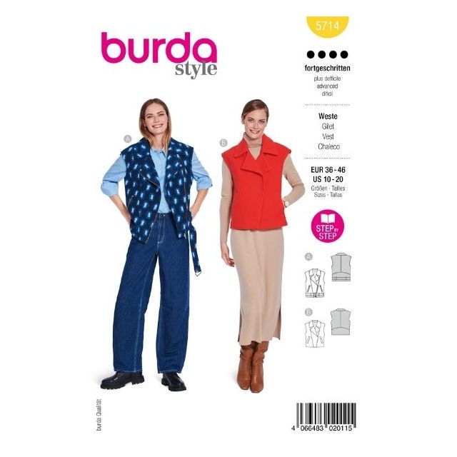 Patron Burda 5714 Veste