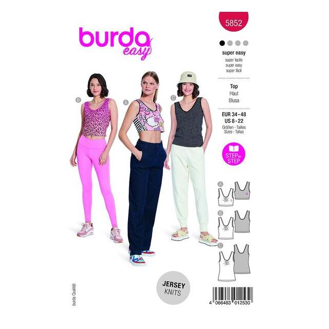 Patron Burda 5852 Haut