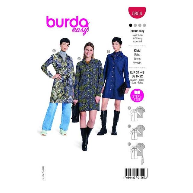Patron Burda 5854 Robe