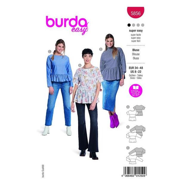 Patron Burda 5856 Blouse
