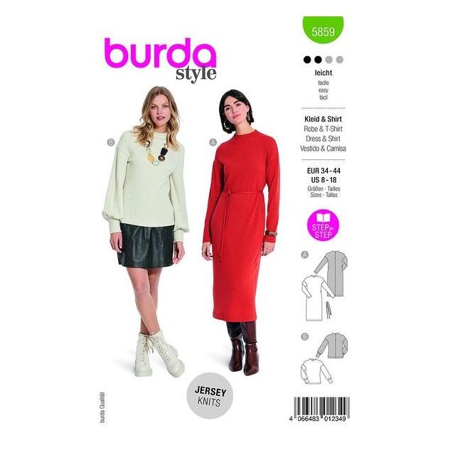 Patron Burda 5859 Robe & T-shirt