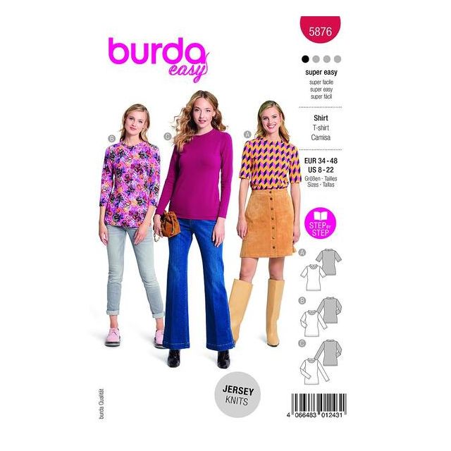 Patron Burda 5876 T-shirt