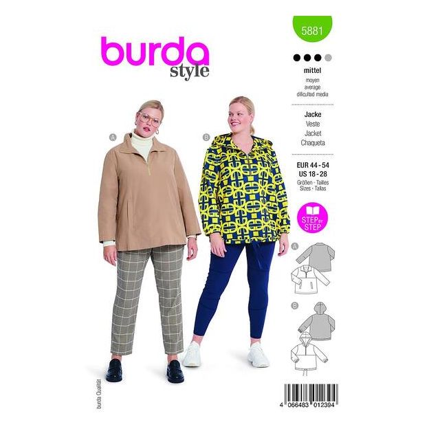Patron Burda 5881 Veste