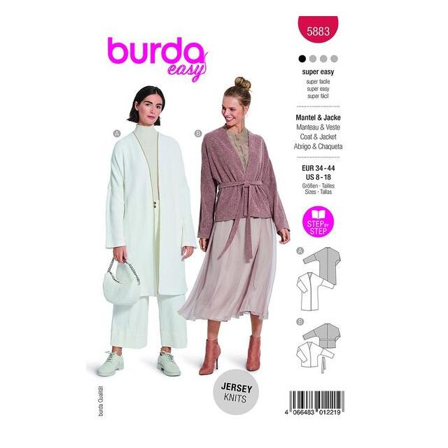 Patron Burda 5883 Manteau & Veste