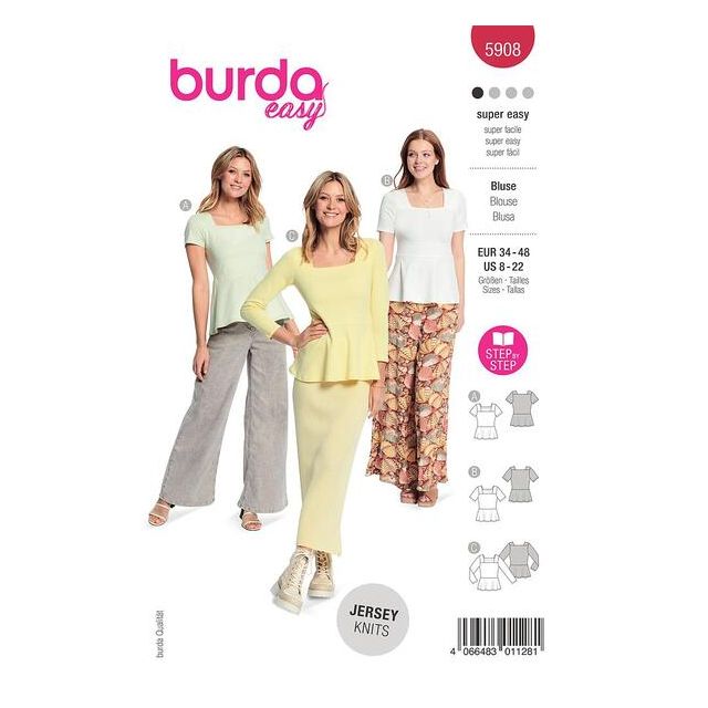 Patron Burda 5908 Blouse