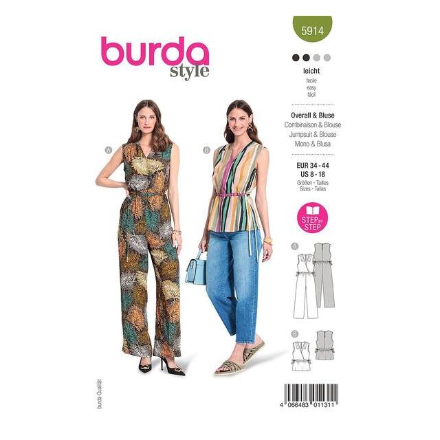Patron Burda 5914 Combinaison & Blouse