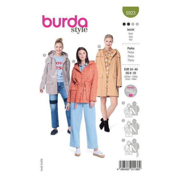 Patron Burda 5923 Parka