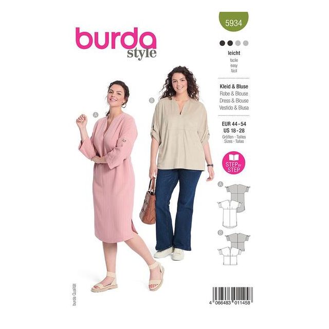 Patron Burda 5934 Robe & Blouse