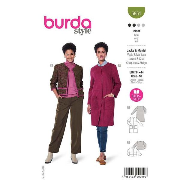 Patron Burda 5951 Veste & Manteau