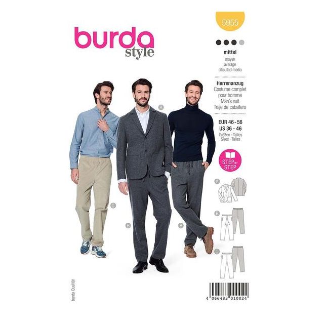 Patron Burda 5955 Costume complet