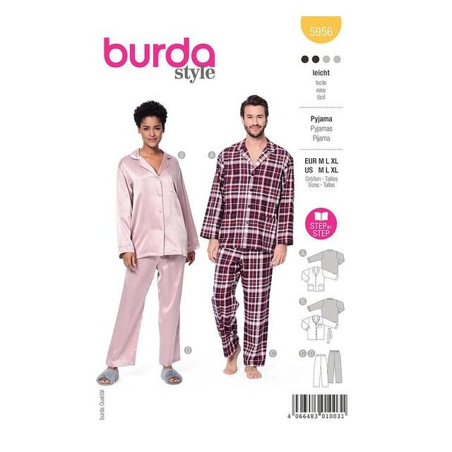 Patron Burda 5956 Pyjamas