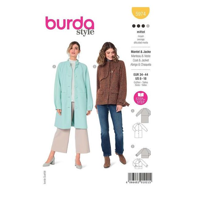 Patron Burda 5974 Manteau & Veste