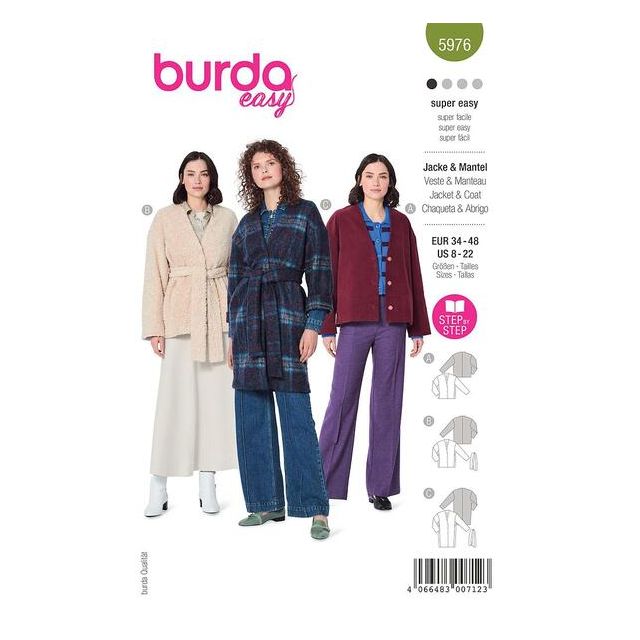 Patron Burda 5976 Veste & Manteau