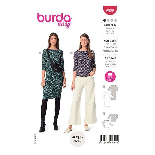 Patron Burda 5985 Robe & T-shirt