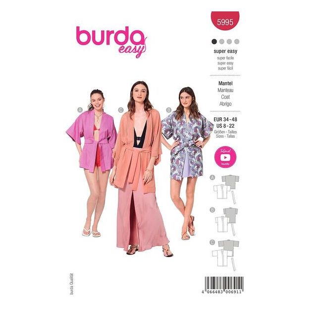 Patron Burda 5995 Manteau