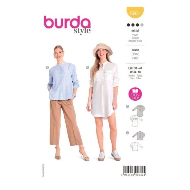 Patron Burda 6001 Blouse