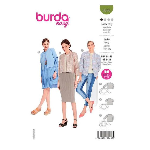 Patron Burda 6006 Veste