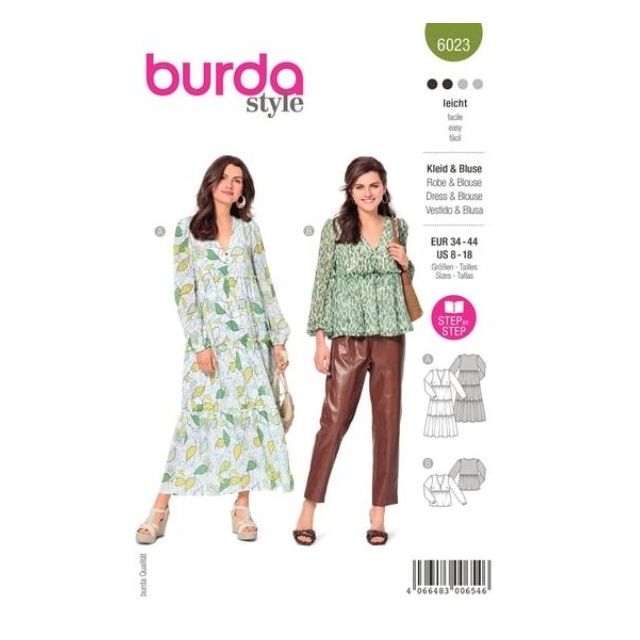 Patron Burda 6023 Robe & Blouse