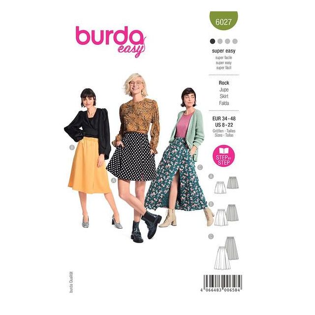 Patron Burda 6027 Jupe