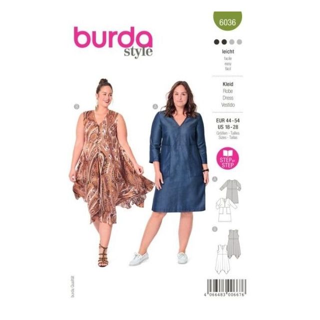 Patron Burda 6036 Robe 