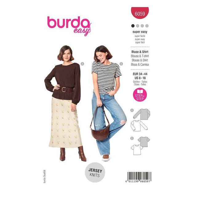 Patron Burda 6059 Blouse & T-shirt