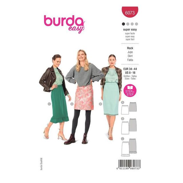 Patron Burda 6073 Jupe