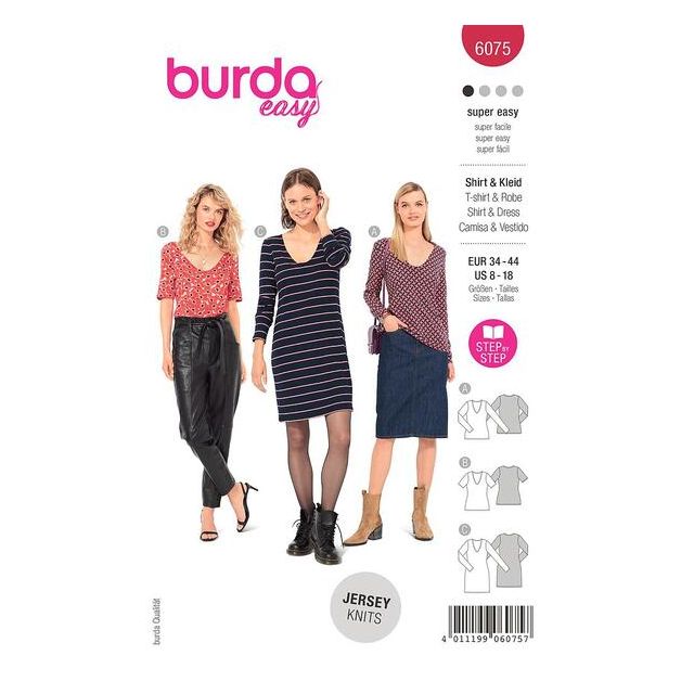 Patron Burda 6075 T-shirt & Robe