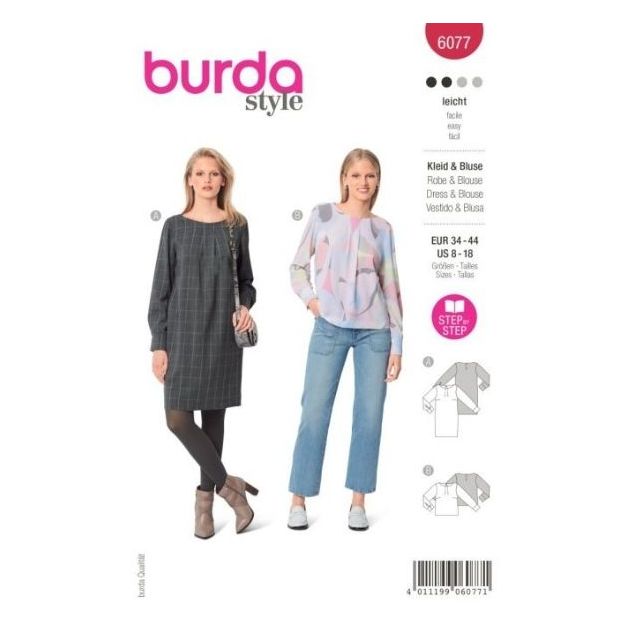 Patron Burda 6077 Robe & Blouse