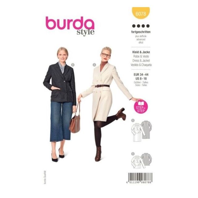 Patron Burda 6078 Robe & Veste