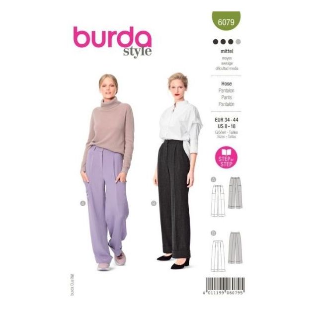 Patron Burda 6079 Pantalon