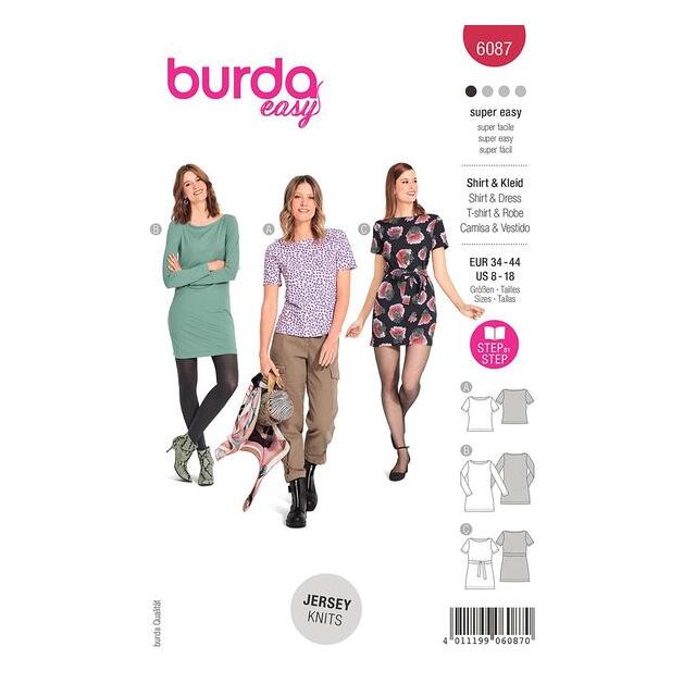 Patron Burda 6087 T-shirt & Robe
