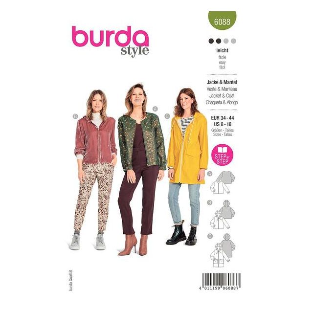 Patron Burda 6088 Veste & Manteau