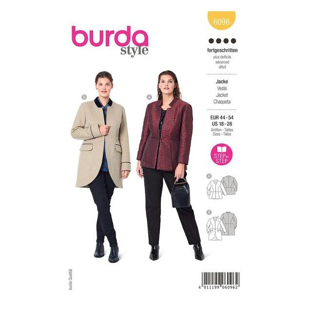 Patron Burda 6096 Veste