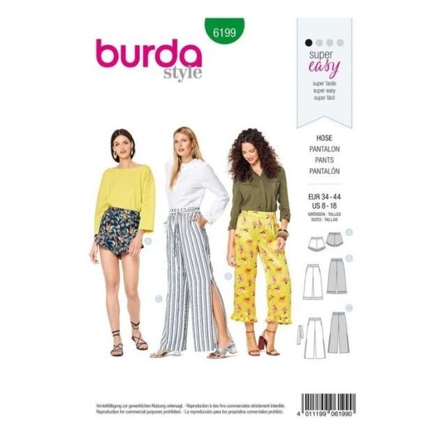 Patron Burda 6199 Pantalon