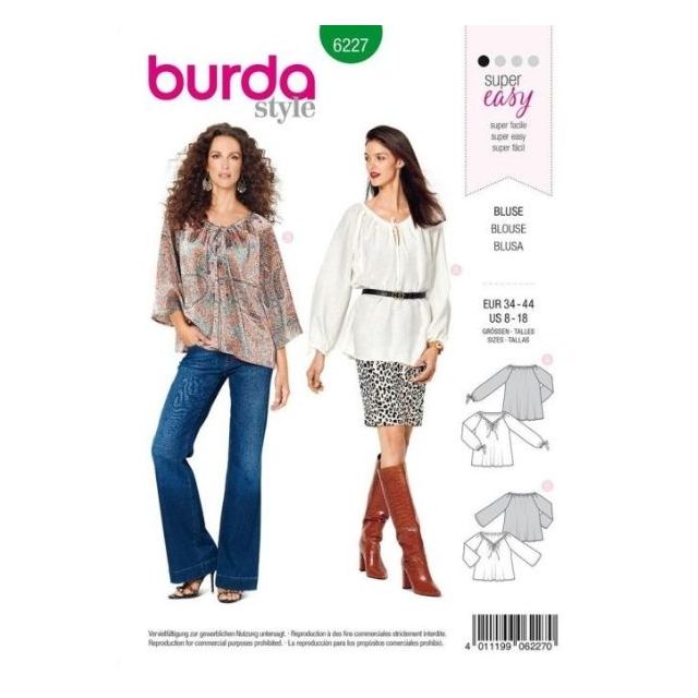 Patron Burda 6227 Blouse