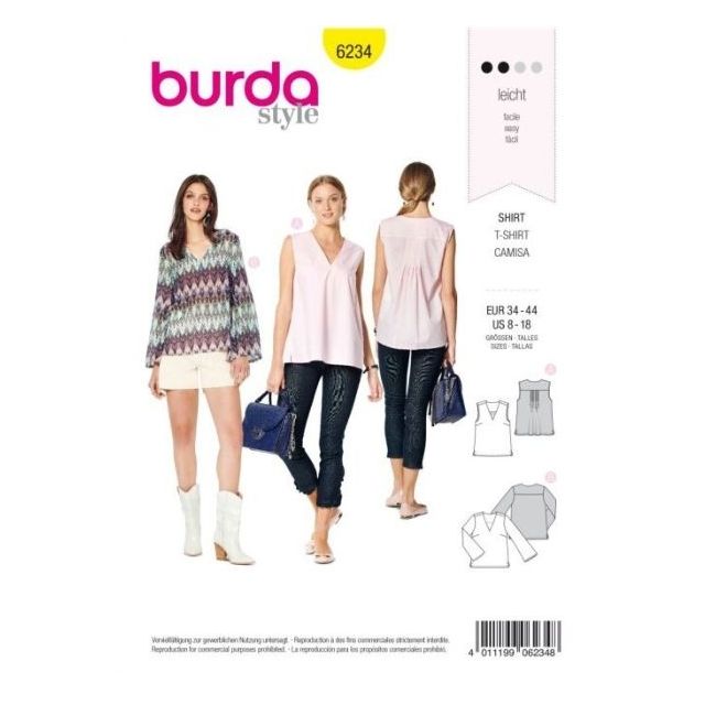 Patron Burda 6234 T-shirt