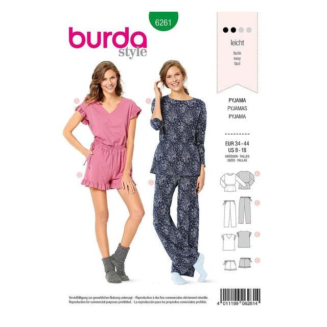 Patron Burda 6261 Pyjama