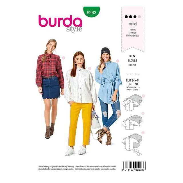 Patron Burda 6263 Blouse