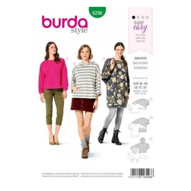 Patron Burda 6296 Pull