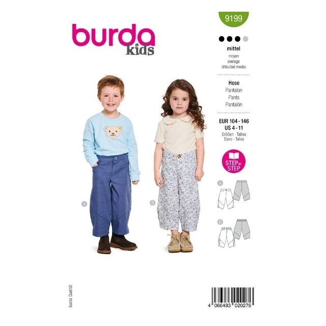 Patron Burda 9199 Pantalon