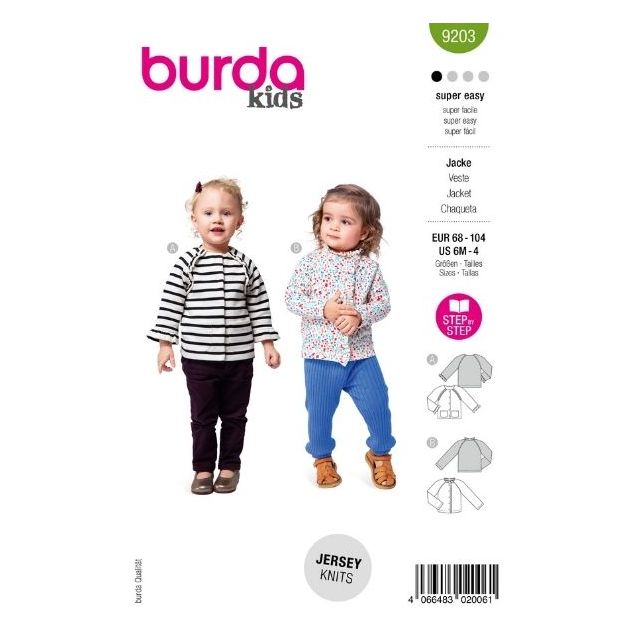 Patron Burda 9203 Veste