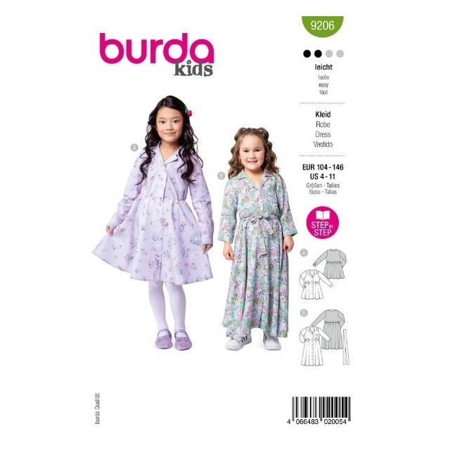Patron Burda 9206 Robe