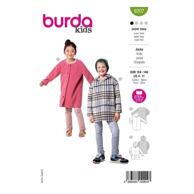 Patron Burda 9207 Veste enfant