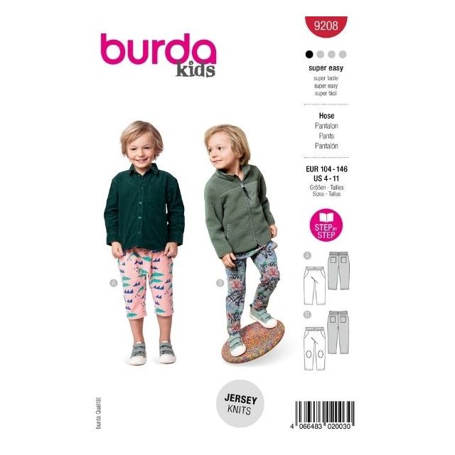Patron Burda 9208 Pantalon enfant