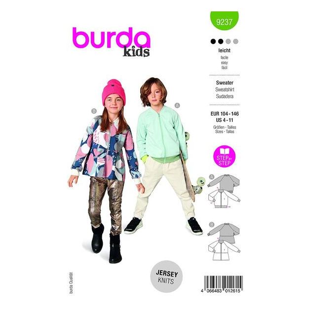 Patron Burda 9237 Sweatshirt