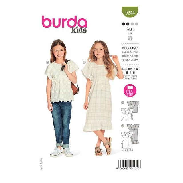 Patron Burda 9244 Blouse & Robe