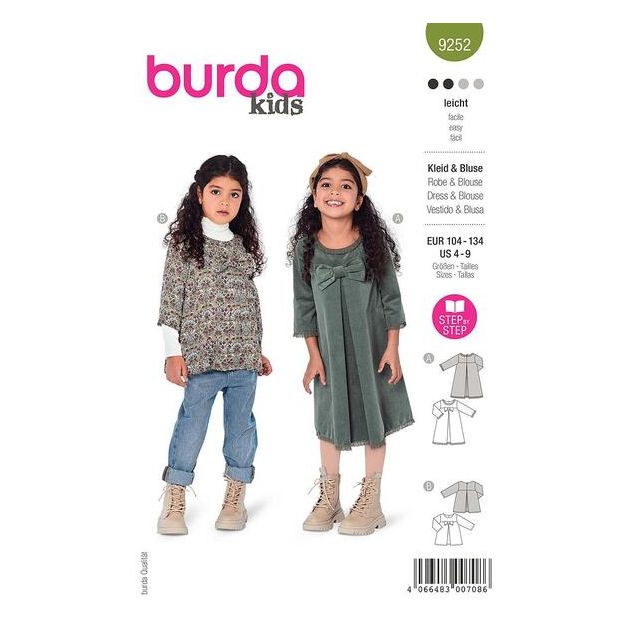 Patron Burda 9252 Robe & Blouse