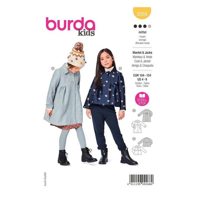 Patron Burda 9268 Manteau & Veste